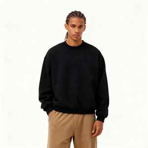 TKAN227D Algodón puro Moda Última Sudadera con capucha con letras impresas Diseño de cuello redondo simple suelto para hombres Sudadera con capucha con cuello - Product Image 2