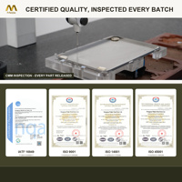 Boîtier électronique en aluminium extrudé sur mesure, profil anodisé, coque usinée CNC, tolérance +/-0,01 mm, certifié ISO