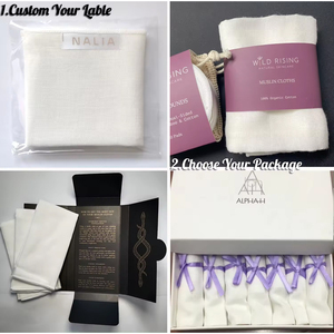 Rửa Khăn Tùy Chỉnh Nhãn Hiệu Riêng Trang Điểm Remover Gạc Bông Vuông Muslin Mặt Vải Hữu Cơ - Product Image 4