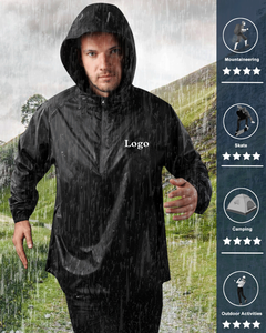 Wholesale Mens 100%Nylon Packable Custom Logo <strong>Waterproof</strong> <strong>Jacket</strong> <strong>Light</strong> Weight Rain <strong>Jacket</strong> - Product Image 4