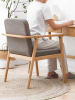 Chaise de salle à manger nordique en bois massif avec dossier, fauteuil de loisirs pour la maison, chaise de conférence, chaise de bureau, chaise de thé, chaise design artistique