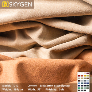 Fournisseur d'usine ODM/OEM, tissu de vêtement de travail en sergé tissé teint en rouleaux, 16S*12S, 65% polyester, 35% <span class=keywords><strong>coton</strong></span>, TC 280GSM, <span class=keywords><strong>ripstop</strong></span> - Product Image 4
