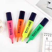 Spidol Fluoresen Warna-warni dengan Ujung Pahat Transparan Tidak Dapat Dihapus, Set Spidol Highlighter Tahan Air untuk Pelajar