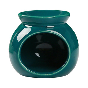 Vente en gros de petits brûleurs à cire élégants, brûleurs à huile de cire en céramique modernes pour bougies chauffe-plat, brûleurs d'encens pour la décoration de la maison - Product Image 1