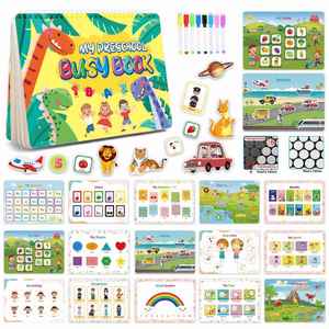 Libro de Actividades para Niños, Educación Temprana, Desarrollo Cognitivo, Libro Sensorial para Despegar y Pegar - Product Image 1