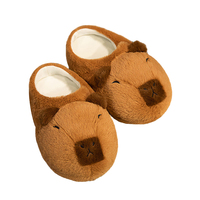 Vente en gros de pantoufles capybara pantoufles personnalisées pour l'hiver avec animaux en peluche