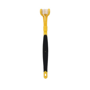 Brosse à <span class=keywords><strong>dents</strong></span> pour animaux de compagnie en plastique écologique, moderne et classique, multicolore, 3 faces, 360 degrés, pour l'hygiène buccale des chiens, vente en gros d'usine - Product Image 5