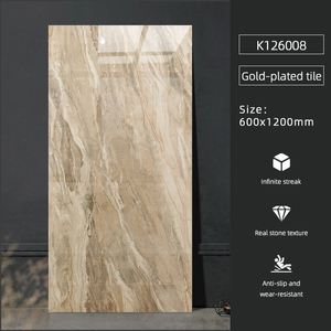 Giá bán buôn gạch lát sàn gốm Faux sàn đá cẩm thạch 60x120 trong nhà vật liệu xây dựng truyền hình vàng tính năng tường - Product Image 3