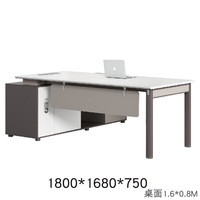 Bureau de direction commercial ergonomique de luxe moderne 2026, durable, écologique, en forme de L, avec tiroir, haute technologie, résistant à l'eau