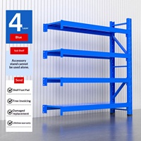 Étagère de stockage industrielle robuste réglable pour palettes, en acier épaissi, multi-niveaux, avec crochets, revêtement époxy