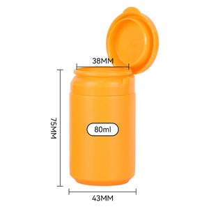 Flacon à pilules en plastique HDPE de 80 ml avec couvercle à ouverture facile pour bonbons et gommes à mâcher - Product Image 6