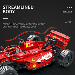 Reobrix 1:8 Control Remoto F1 Modelo SF71H Fórmula Modelo de Carreras Fórmula Uno Modelo de Coche BloBuilding Blocks Sets Niños Regalo de Cumpleaños - Product Image 3