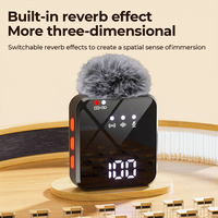 Microphone Lavalier Sans Fil A13 2.4G avec Réduction de Bruit ANC, Portée de Transmission de 20 Mètres pour Diffusion en Direct sur Téléphone Mobile