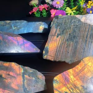 Vente en gros de plaques de <span class=keywords><strong>labradorite</strong></span> arc-en-ciel naturelle, plaques de quartz cristallin pour la guérison et la décoration - Product Image 2