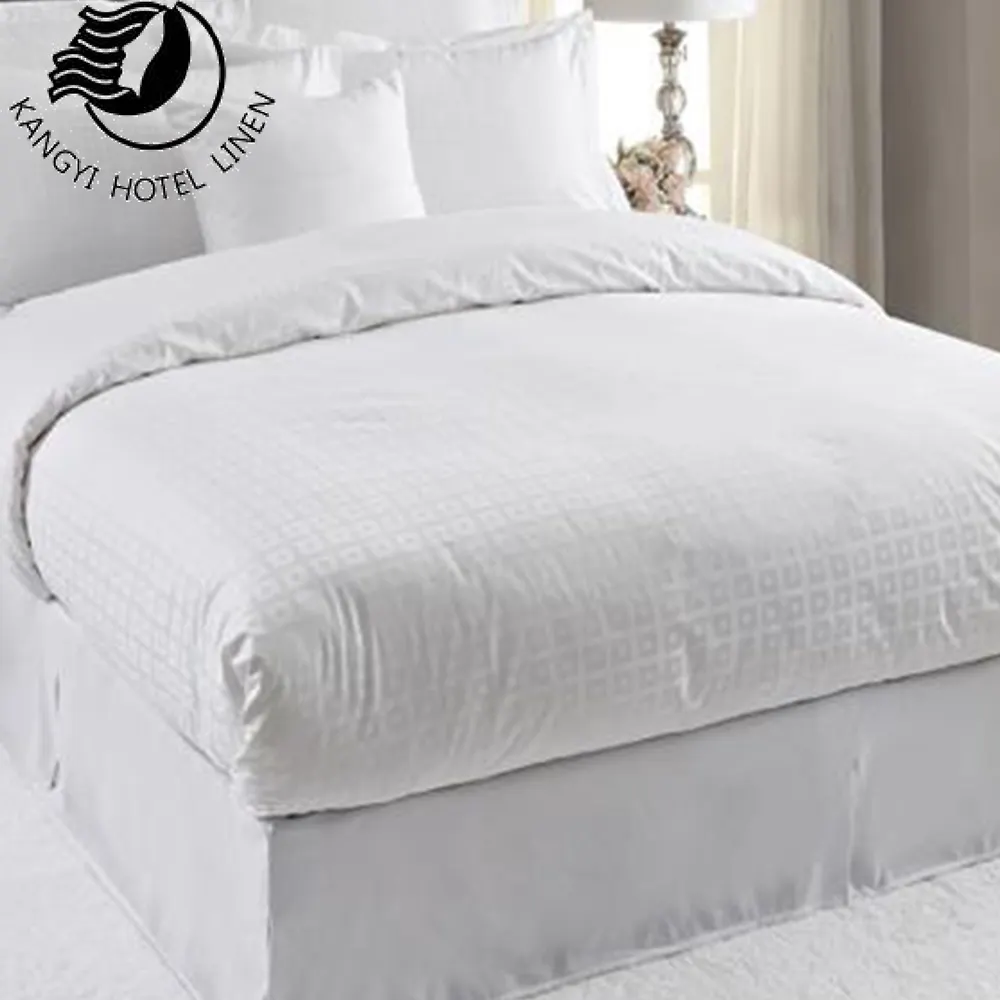 White Duvet Set Luxury 4 Pieces Jacquard Weave Bedding Set 100% Egyptian Cotton White Duvet Covers Hotel