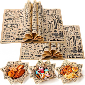 Feuilles de papier alimentaire personnalisées résistantes à l'huile, papier ciré jetable pour emballage alimentaire, papier anti-graisse - Product Image 3
