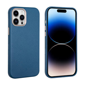 Coque de téléphone portable en cuir véritable, antichoc, avec logo personnalisé, pour iPhone 13 14 15 pro max - Product Image 6