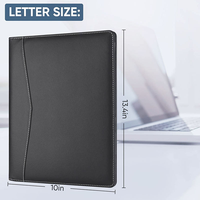 Porte-documents en cuir PU, format A4/Letter, organiseur de documents, bloc-notes, porte-cartes/stylos, couleurs personnalisées, logo, entreprise