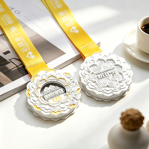 Medalla <span class=keywords><strong>de</strong></span> Metal Personalizada OEM, Medalla <span class=keywords><strong>de</strong></span> Primera <span class=keywords><strong>Clase</strong></span> <span class=keywords><strong>de</strong></span> Aleación <span class=keywords><strong>de</strong></span> Zinc Fundida a Presión con Cinta - Product Image 4