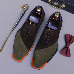 Zapatos Oxford de Diseño Italiano de Talla Grande en Venta al por Mayor, Zapatos Formales Casuales para Hombre con Función de Aumento de Altura y Punta Cuadrada - Product Image 1