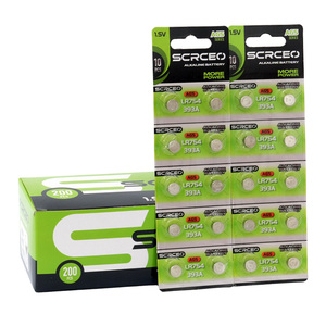 แบตเตอรี่อัลคาไลน์แมงกานีสขนาดเล็ก 1.5V 0% Hg รุ่น AG5 393 309 193 LR754 LR48 แบบกระดุม - Product Image 5