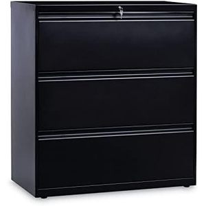 Alera 36\" X 18.63\" X 40.25\" Black Lateral File with 3 Legal/Letter/A4/<b>A5</b>-Size Drawers - Product Image 3