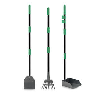 Produits de toilettage pour animaux de compagnie Râteau en acier inoxydable robuste <span class=keywords><strong>Dog</strong></span> <span class=keywords><strong>Pooper</strong></span> <span class=keywords><strong>Scooper</strong></span> Set pour chiens Facile à nettoyer - Product Image 6