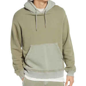Sweat à capuche pour homme de haute qualité, 100% coton, uni, respirant, hiver, poids lourd, coupe ample, prix de gros - Product Image 2
