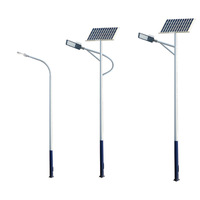 Lampadaire solaire avec poteau de 6 mètres, étanche IP67, ultra-lumineux, LED 6400K, haute puissance, lampe de cour extérieure