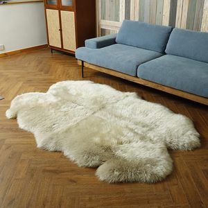 <span class=keywords><strong>Tappeto</strong></span> in Vera Pelle di Pecora, Morbido e Soffice, per Soggiorno/Camera dei Bambini, 2 x 6 Piedi, <span class=keywords><strong>Bianco</strong></span> Avorio, Copridivano in Pelle di Pecora - Product Image 6