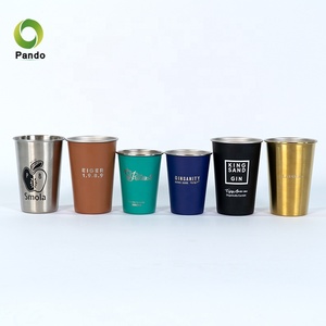 Biểu Tượng Tùy Chỉnh Khắc Tái Sử Dụng Stackable Kim Loại Cốc Rượu Vang 12Oz Cốc Cà Phê Thép Không Gỉ - Product Image 3