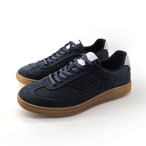 Chaussures plates pour hommes, respirantes, légères, en cuir véritable <span class=keywords><strong>bleu</strong></span>, style britannique, à lacets, antidérapantes, pour la marche - Product Image 4