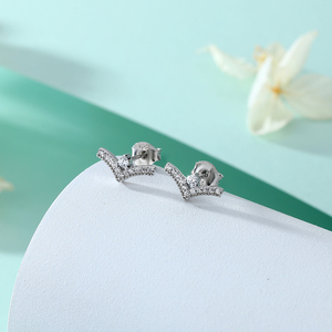 Joyería Personalizada al por Mayor, Pendientes de Plata 925 con Circonita Cúbica Brillante, Joyería para Novias - Product Image 3