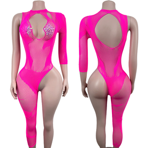 Traje de Baile de Salón Sexy para Mujer W.E.Club, Conjunto de Ropa de Baile Exótica con Aberturas, Material Spandex/Nylon - Product Image 1