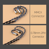 NICEHCK Black Cat 4.4 MMCX 0.78mm QDC 2Pin alliage de zinc cuivre imbibé d'huile fil de mise à niveau câble d'écouteur pour TANGZU FUDU IEM