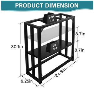 رف تخزين معدني ثقيل للأطباق والأوعية مع قاعدة حديدية - Product Image 3