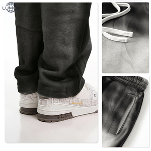 <span class=keywords><strong>Pantalones</strong></span> de chándal anchos vintage al por mayor, personalizados, de peso pesado, para <span class=keywords><strong>hombre</strong></span>, con cordón, forro polar, estilo oversize - Product Image 5