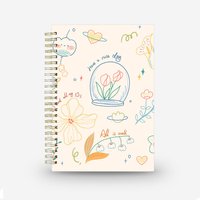 Carnet de notes/journal à couverture rigide avec impression personnalisée du logo, motifs mignons, reliure spirale, OEM/ODM, 80 feuilles, vente en gros