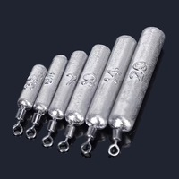 Plombs de pêche en acier inoxydable cylindriques en forme de goutte d'eau pour la pêche à la ligne libre, accessoires de pêche, plombs Drop-Shot 3,5g-20g