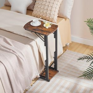 Mesa de Centro Plegable Moderna, Mesa Auxiliar <span class=keywords><strong>para</strong></span> Sofá, <span class=keywords><strong>para</strong></span> Espacios Pequeños, Portátil, Duradera, de Madera MDF, Bandeja <span class=keywords><strong>para</strong></span> <span class=keywords><strong>TV</strong></span>, Sofá Cama Deslizante - Product Image 2