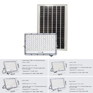 <span class=keywords><strong>Lampe</strong></span> solaire à haute luminosité 100W 200W 300W 400W IP65 pour extérieur, éclairage solaire respectueux de l'environnement - Product Image 2