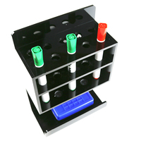 Tableau blanc porte-stylo organisateur de bureau mural 2 niveaux acrylique noir 10 fentes papeterie noire effaçable à sec et porte-marqueur