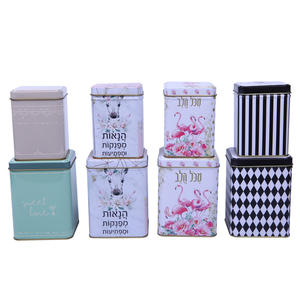 饼干罐方形马口铁罐哑光定制压花铁盒 - Product Image 6