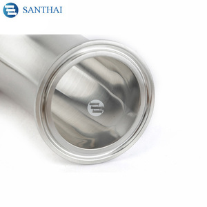 SANTHAI Marque Sanitaire SS304 SS316L En Acier Inoxydable SMS,3A, Dn25 Tri Pince/Soudure, filetage à 90 degrés de Coude De Tuyau de bonne qualité - Product Image 3