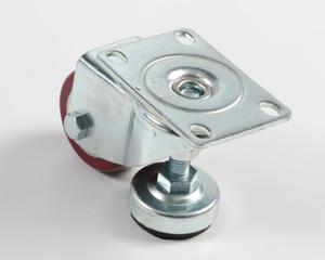 Rueda Giratoria de 75 mm con Rodamiento de Bolas de Parte Superior Plana, Altura Ajustable, Niveladora y Retráctil - Product Image 4