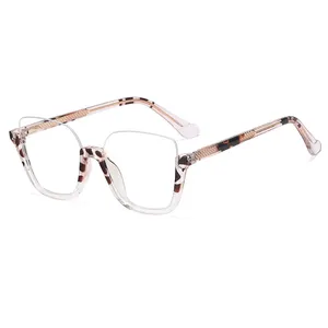 Sunway Eyewear Factory Unisex Computer Eyeglasses Half Rim TR 90 Square Frame Anti Blue Light Blocking Glasses For Woman 2024