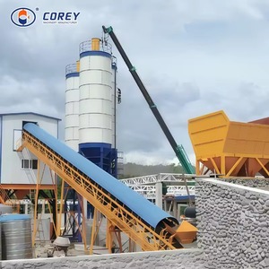 Centrale à béton prête à l'emploi Corey HZS120 contrôlée par PLC, 120 m³/h, avec silo à ciment et convoyeur à bande - Fabricant - Product Image 4
