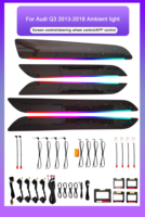 Kit de Bande Lumineuse Ambiante SJC pour Voiture (LHD/RHD) pour Audi Q3 2013-2018, LED de Garniture de Porte 64 Couleurs, Décoration Intérieure Ambiance, Meilleures Ventes