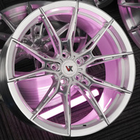Jantes en alliage d'aluminium forgé monobloc VeroX WFR2 Style, finition argent brossé, 18-24 pouces, 5x112 5x114.3 5x120 pour Mercedes Audi BMW