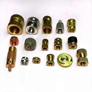 IATF 16949 FactoryFasteners Custom Service M4 M6 M8 Diamond straight Knurled Thread Brass Insert Nut